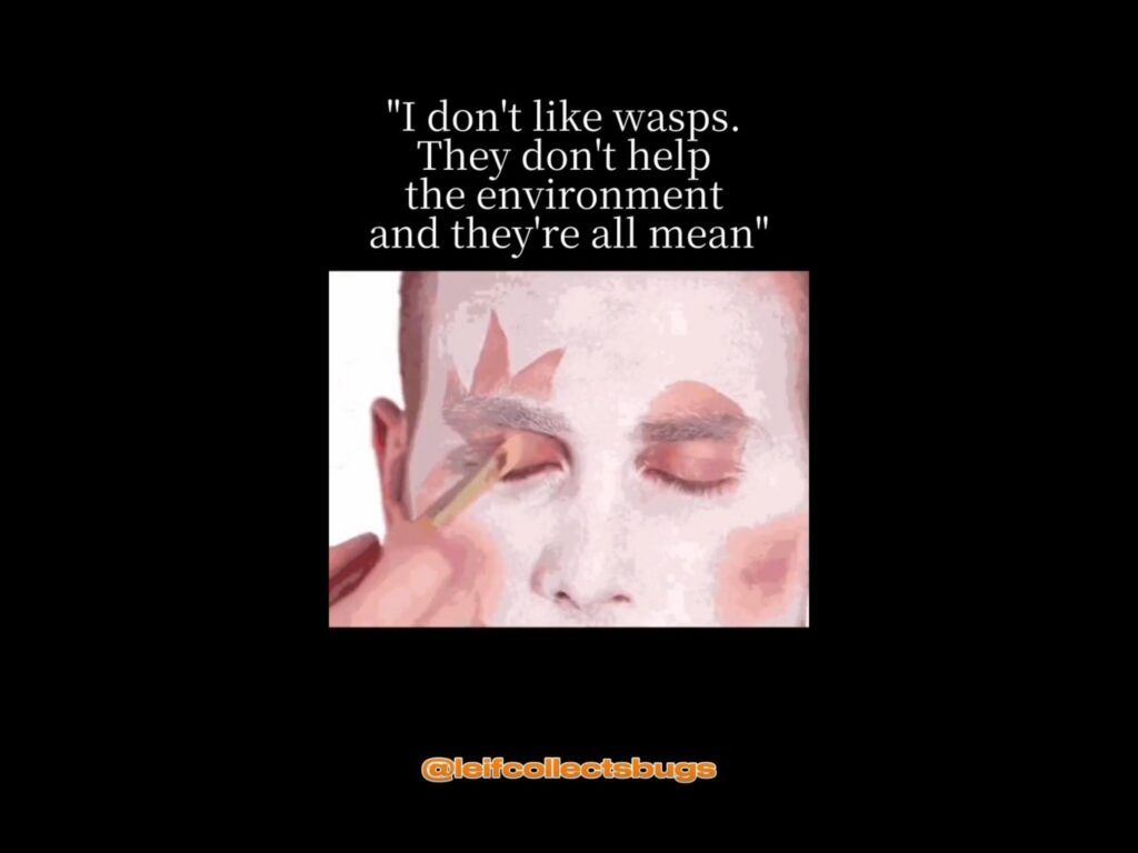 白い化粧を顔に塗っている人